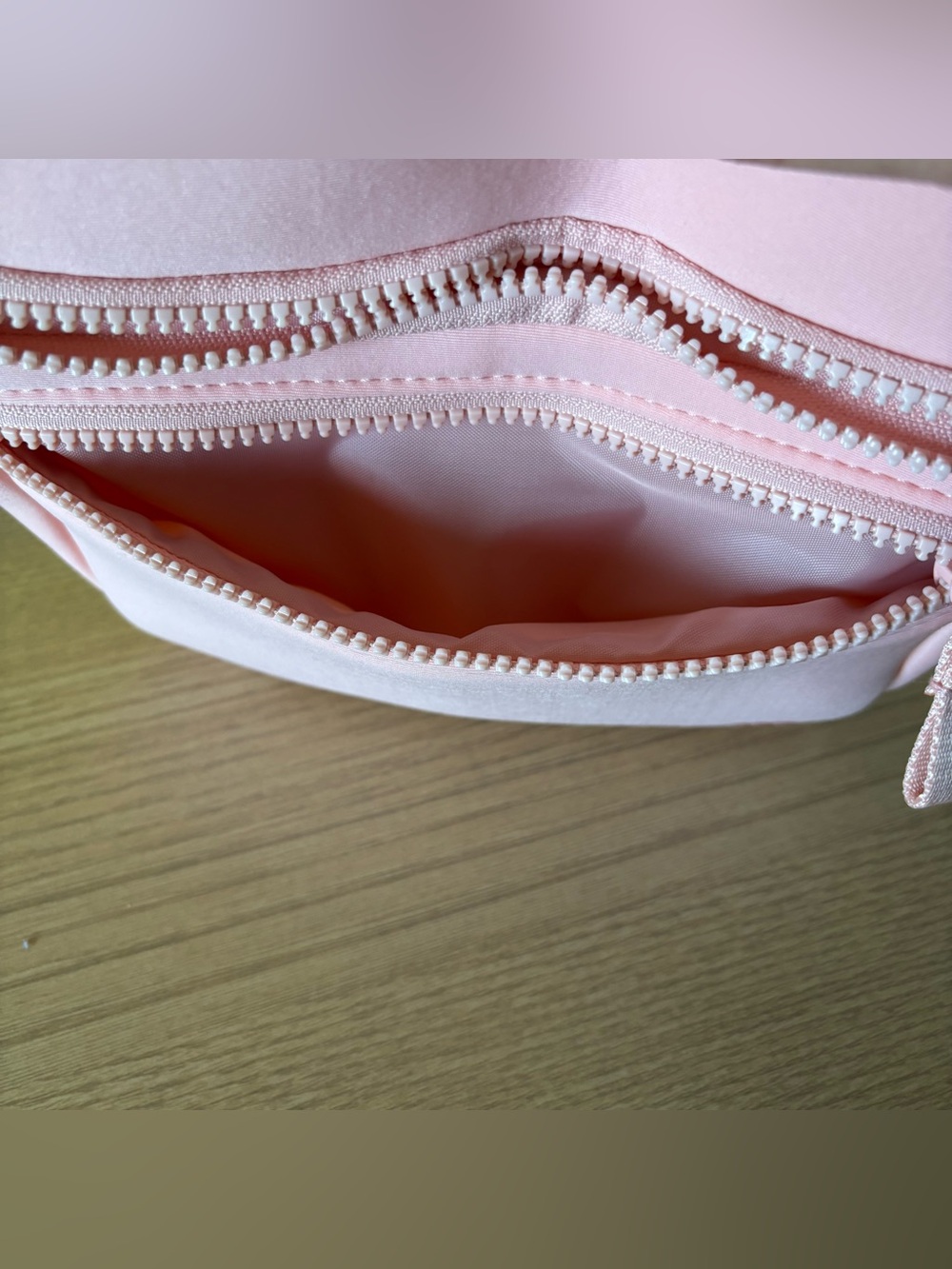 NWT All In Motion Premium Belt Bag Blush Pink Water-Resistant Knit Fanny Pack - Picture 10 of 15